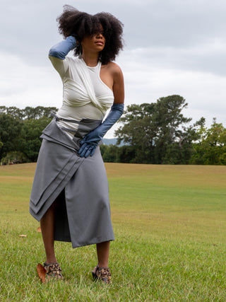 Asymmetric Triple-Layered Skirt