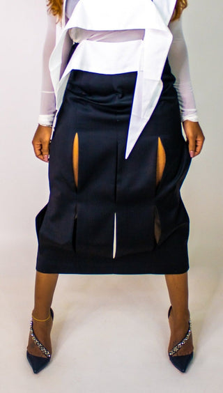 Debut | Diamond Sliced Skirt