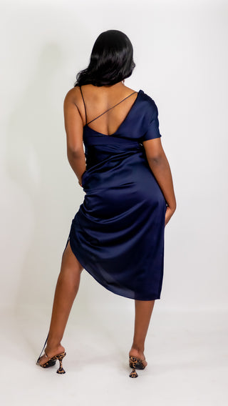 Debut | Silk Ruched Cocktail Dress