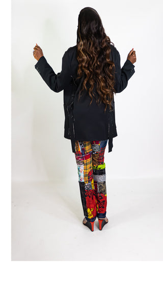 Patchwork Denim Pants